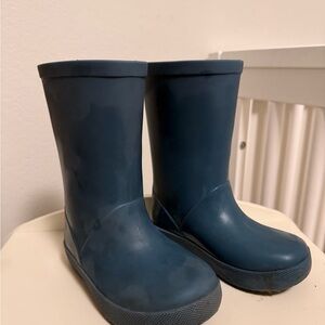 Zara Kids Teal Blue Rain Boots sz 23